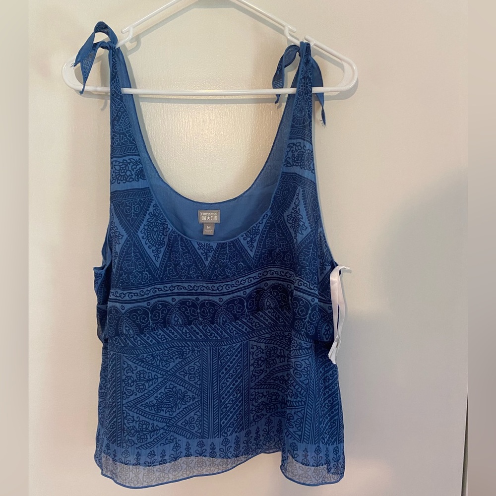 Converse One Star Women’s Tank Top Blue Medium